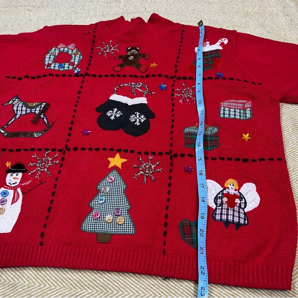Karen Scott Sweater Women’s L Christmas Holiday‎ Pullover Sweater Knit Cotton